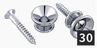 ALLPARTS / AP-0670-B10 Strap Buttons, Chrome (30個セット)