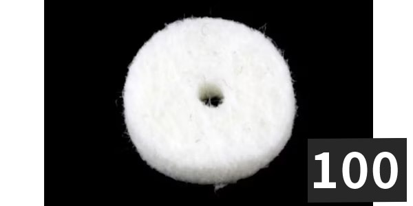 ALLPARTS ( オールパーツ )  / AP-0674-B25 Felt Washers, White (100個セット)