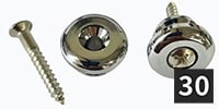 ALLPARTS / AP-0684-B10 Oversized Buttons, Chrome (30個セット)