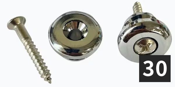 ALLPARTS ( オールパーツ )  / AP-0684-B10 Oversized Buttons, Chrome (30個セット)