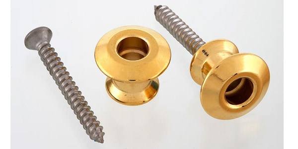 ALLPARTS / AP-6582-002 Dunlop Gold Strap Buttons (2)