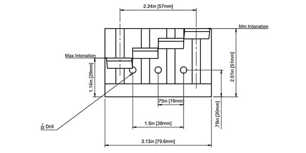 ALLPARTS ( オールパーツ )  / BB-3341-003 Leo Quan Badass I Bass Bridge　Black画像3