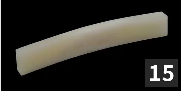 ALLPARTS ( オールパーツ )  / BN-2205-BU0 Radius Unbleac Bone Blank For Fend Guit,Qty 15