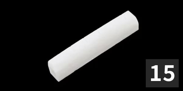 ALLPARTS ( オールパーツ )  / BN-2808-B00 Slotted Bone Nut for Epiphone (15個セット)