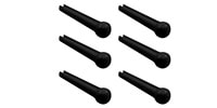 ALLPARTS / BP-0676-023 Black Plastic Bridge Pins, 50 pcs