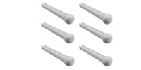 ALLPARTS / BP-0676-025 White Plastic Bridge Pins, 50 pcs