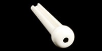 ALLPARTS / BP-0679-025 White Plastic Dotted Bridge Pins 6 Pack