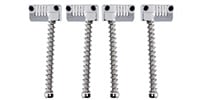 ALLPARTS BP-2071-010 Grooved Saddles for Omega &amp; Badass Bridge Chrome