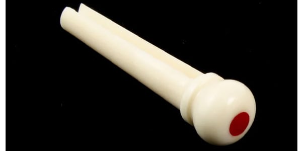 ALLPARTS / BP-2849-000 Camel Bone and Red Jasper Bridge Pins