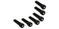 ALLPARTS / BP-2857-0E0 Oversized Ebony Pins (Qty 6)