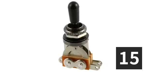ALLPARTS ( オールパーツ )  / EP-0066-B03 Short Straight Toggle Switch, Black (15個セット)