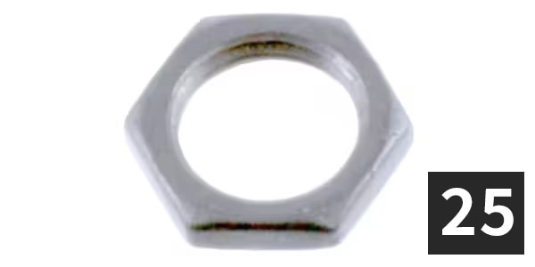 ALLPARTS ( オールパーツ )  / EP-0068-010 Nuts for US Pots and Jacks, 25 pcs