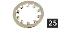 ALLPARTS / EP-0069-000 Star Washers, Pk of 25.