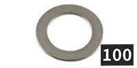 ALLPARTS / EP-0070-B10 Washers, Chrome (100個セット)