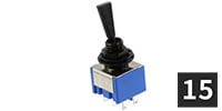 ALLPARTS / EP-0081-B03 On On Mini Switch, Black(15個セット)