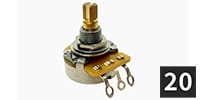 ALLPARTS / EP-0085-B00 CTS 250K Split Shaft Audio Pot (20個セット)