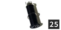 ALLPARTS / EP-0152-B03 Switchcraft Stereo Long Threaded Jack, Black (25