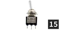 ALLPARTS / EP-0180-B10 On On SPDT Mini Switch (15個セット)