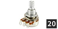 ALLPARTS / EP-0185-B00 250K Mini Pot (20個セット)