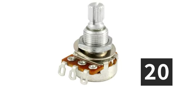 ALLPARTS ( オールパーツ )  / EP-0185-B00 250K Mini Pot (20個セット)