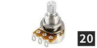 ALLPARTS / EP-0227-B00 250K Linear Mini Pot (20個セット)
