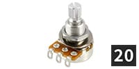 ALLPARTS / EP-0228-B00 500K Linear Mini Pot (20個セット)