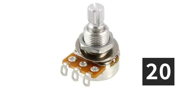 ALLPARTS ( オールパーツ )  / EP-0228-B00 500K Linear Mini Pot (20個セット)