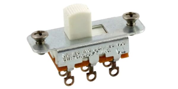 ALLPARTS / EP-0260-B25 Switchcraft White On-On Slide Switch
