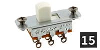ALLPARTS / EP-0260-B25 Switchcraft On-On Slide Switch, WH(15個セット)