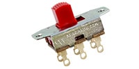 ALLPARTS / EP-0260-B26 Red On-On Slide Switch - 15 Piece Bulk Pack