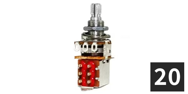 ALLPARTS ( オールパーツ )  / EP-0285-B00 250K DPDT Push Pull Audio Pots (20個セット)