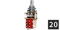 ALLPARTS / EP-0286-B00 500K DPDT Push Pull Audio Pot (20個セット)