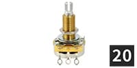 ALLPARTS / EP-0686-B00 CTS Long 500K Split Shaft Audio Pot (20個セッ
