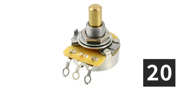 ALLPARTS ( オールパーツ )  / EP-0885-B00 CTS 250K Solid Shaft Audio Pot (20個セット)