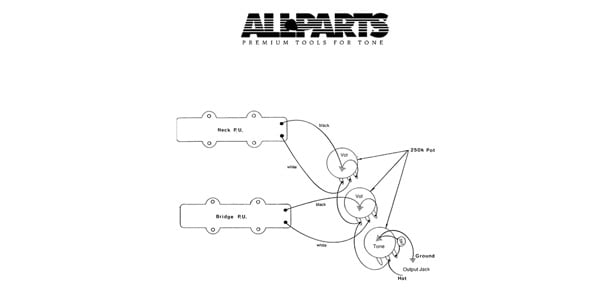 ALLPARTS ( オールパーツ )  / EP-4129-000 Wiring Kit for Jazz Bass画像2