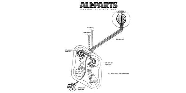 ALLPARTS / EP-4146-000 Wiring Kit for Gibson&reg; SG&reg; Guitars画像2