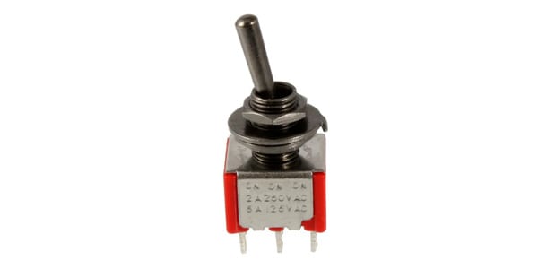 ALLPARTS / EP-4180-B03 Black On On On Round Bat Mini Switch