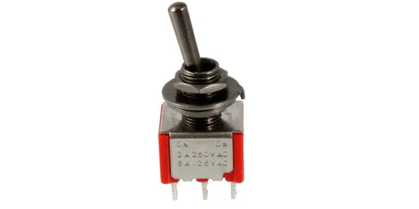 ALLPARTS / EP-4181-B03 Black On On Round Bat Mini Switch