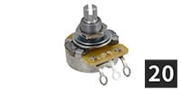 ALLPARTS / EP-4186-B00 CTS No-Load 500K Tone Pot (20個セット)