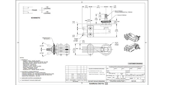 ALLPARTS / EP-4365-B00 Switchcraft Right Angle Toggle画像4
