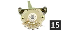 ALLPARTS / EP-4374-B00 4-Way Oak Grigsby Switches (15個セット)