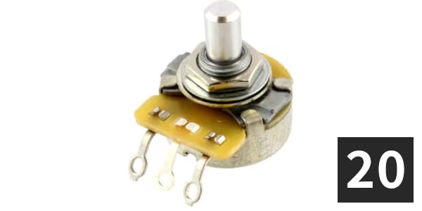 ALLPARTS / EP-4395-B00 CTS 250K Vintage Solid Audio Pot(20個セット)