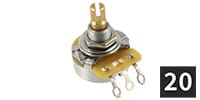 ALLPARTS / EP-4985-B00 CTS 250K Linear Knurled Tone Pot (20個セット)