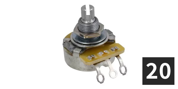 ALLPARTS / EP-4988-B00 CTS 1 Meg Audio Taper Pots (20個セット)