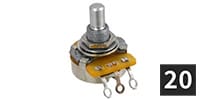 ALLPARTS / EP-4989-B00 CTS 1 Meg Solid Shaft Audio Pot (20個セット)