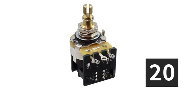 ALLPARTS ( オールパーツ )  / EP-5585-B00 CTS 250K Push Pull Audio Pots (20個セット)