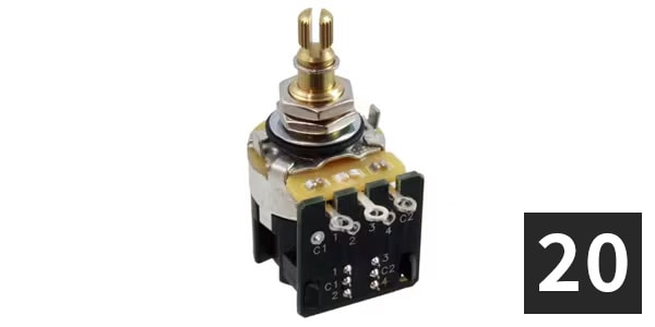 ALLPARTS / EP-5586-B00 CTS 500K Push Pull Audio Pots (20個セット)