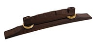 ALLPARTS / GB-0501-0E2 Ebony Gold Compensated Bridge and Base