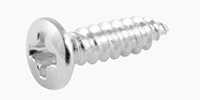 ALLPARTS / GS-0001-B10 Bulk Pack of 100 Chrome Pickguard Screws