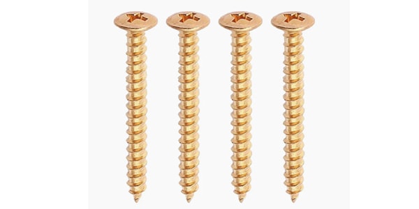ALLPARTS / GS-0005-B02 Bulk Pack of 50 Gold Neckplate Screws